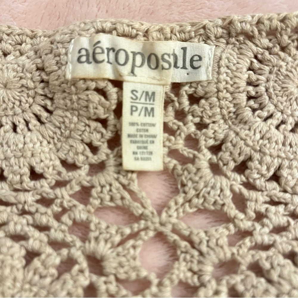 Aeropostale crochet jacket, beige - Picture 2 of 4